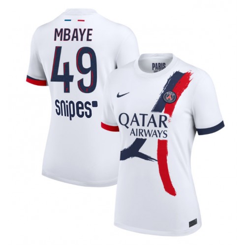 Paris Saint-Germain Ibrahim Mbaye #49 Bortatröja Kvinnor 2025-26 Kortärmad Paris Saint-Germain Ibrahim Mbaye #49 Bortatröja Kvinnor 2025-26 Kortärmad